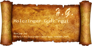 Holczinger Györgyi névjegykártya